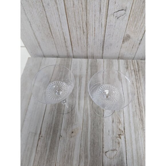 Vintage Duncan & Miller Teardrop 4 1/2" Juice Cordial Cocktail Glasses Set Of 2 - Picture 3 of 4